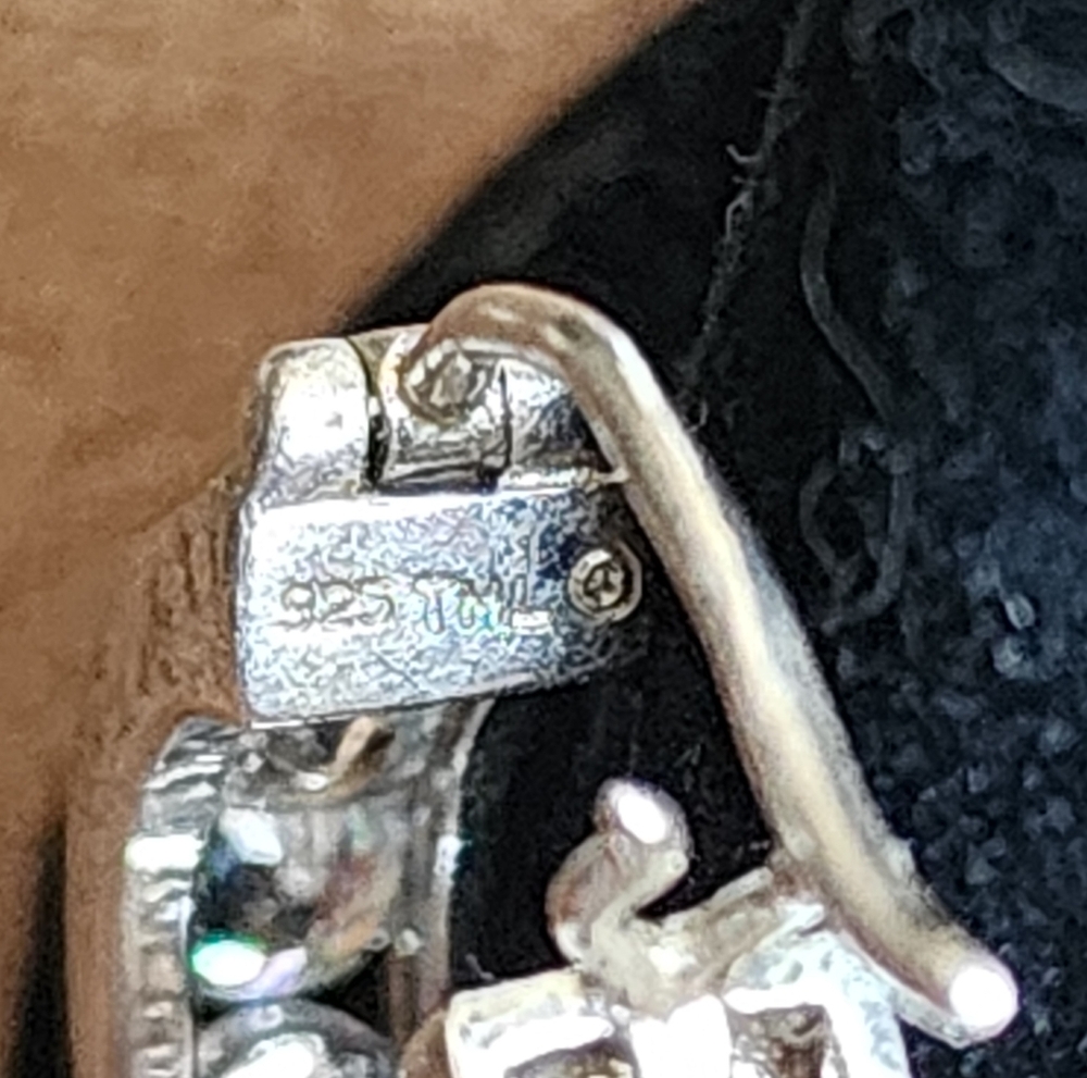 Sterling Silver 4mm Cubic Zirconia CZ Hoop Earrings - Picture 5 of 7